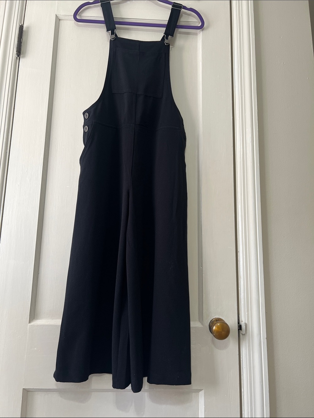 Xhilaration Black Wide-Leg cropped Overalls Jumpsuit